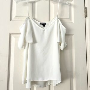 White off-the-shoulder shirt